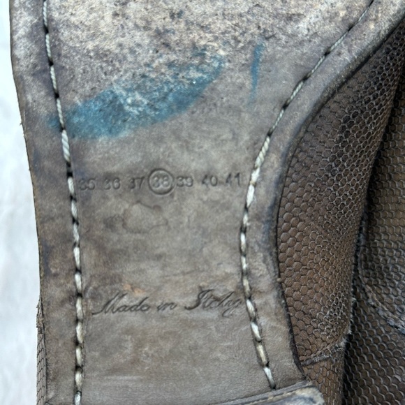 Sartori Gold leather oxfords Italian handmade slip on loafers EU 38 US 7-7.5 - Picture 14 of 14